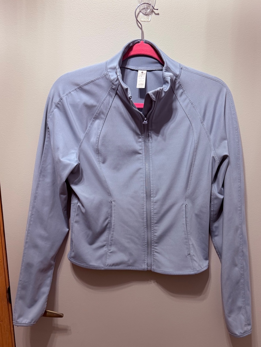 Yogalicious Lux Cropped Workout Yoga Jacket Periwinkle Blue Size Large